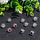 Anattasoul 5 paio di orecchini a bottone con diamanti in stile cubic zirconia 5 paia EJEW-AN0004-30-7