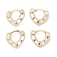 Heart Cubic Zirconia Hoop Earrings EJEW-M216-07B-4