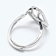 Componentes del anillo de dedo de plata de ley 925 ajustables STER-F045-05-3