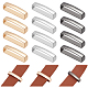 Wadonn 12 個 3 色合金ループキーパー  ベルトのバックル  長方形  ミックスカラー  2.4x0.38x0.75cm  内径：2.2x0.52のCM  4個/カラー FIND-WR0010-67-1