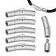 Unicraftale 6Pcs Column 304 Stainless Steel Bayonet Necklace Clasps with Push Button STAS-UN0052-65-1