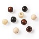 Craftdady perles en bois naturel WOOD-CD0001-02-8