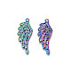 Supports de strass pendentif en alliage de couleur arc-en-ciel PALLOY-N156-198-2