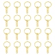 20 pièces porte-clés fendus en fer IFIN-YW0003-01G-1