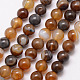 Natural Striped Agate/Banded Agate Bead Strands G-K166-13-8mm-02-1
