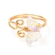 Butterfly Glass Cuff Rings for Teen Girl Women RJEW-JR00397-3