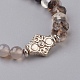 Conjuntos de joyas naturales de ágata gris y cristal de cuarzo SJEW-JS00952-04-3