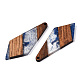 Grands pendentifs en résine transparente et bois de noyer RESI-ZX017-69-2