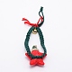 Christmas Theme Cotton Weave Pendant Decorations HJEW-TAC0012-03-2