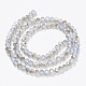 Chapelets de perles en verre électroplaqué EGLA-A034-J8mm-E02-2