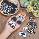 Nbeads 11 Styles Eye Cotton Embroidery Iron on Clothing Patches DIY-NB0010-15-3
