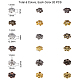 Pandahall 360pcs 6 Farben tibetische Legierungsperlenkappen TIBE-PH0004-86-7