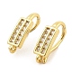 Brass with Cubic Zirconia Earring Hooks KK-Q782-04G-1
