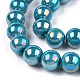 Electroplate Opaque Glass Beads Strands GLAA-T032-P10mm-AB13-3