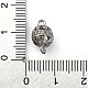 Шармы-соединители из латуни с микропаве из прозрачного кубического циркония KK-A230-06F-P-3