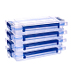 Benecreat 15 compartimentos rectángulo plástico recipientes de almacenamiento de cuentas DIY-BC0010-61-1