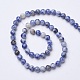 Fili di perle di diaspro macchia blu naturale G-D855-10-6mm-2