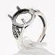 Adjustable Thai 925 Sterling Silver Finger Ring Components STER-L051-014AS-3