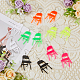 FIBLOOM 6 Pairs 6 Colors Acrylic Chair Dangle Earrings with Steel Iron Pins EJEW-FI0001-56-5