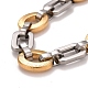 Vacuum Plating 304 Stainless Steel Link Chains Bracelet STAS-E160-05GP-3