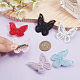 CRASPIRE 48Pcs 6 Colors Lace Butterfly Alligator Hair Clips PHAR-CP0001-15-3