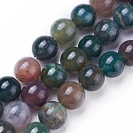 Chapelets de perles rondes en agate indienne naturelle, 10mm, Trou: 1mm, Environ 38 pcs/chapelet, 14.8 pouce