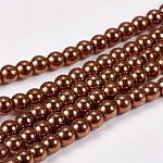 Chapelets de perles en hématite synthétique sans magnétiques, ronde, aaaa grade, cuivre plaqué, 4mm, Trou: 1mm, Environ 100 pcs/chapelet, 16 pouce