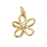 Подвески из латуни и прозрачного циркония с покрытием стойки KK-S372-18G
