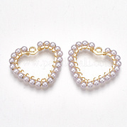 Colgantes de perlas de imitación de plástico abs KK-T038-441G