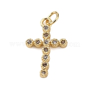 Латунные микропаве прозрачные подвески с фианитом KK-WH0035-71
