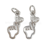 Латунные микро проложить кубического циркония подвески KK-L241-14P
