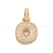 Латунные микропаве прозрачные подвески с фианитом KK-B099-01G-O