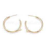 Brass Stud Earring Findings KK-S345-031