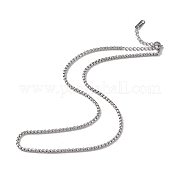 304 ожерелье-цепочка из нержавеющей стали для мужчин и женщин NJEW-K245-020B