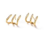 Серьги-гвоздики из прозрачного кубического циркония EJEW-K093-14G
