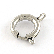 304 Stainless Steel Spring Ring Clasps STAS-R083-07