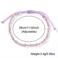 Braccialetti di perline intrecciate con perline di vetro e ottone&nbsp;ZQ2730
