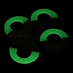 Ciondolo luminoso in legno scuro e resina&nbsp;WOOD-H104-07