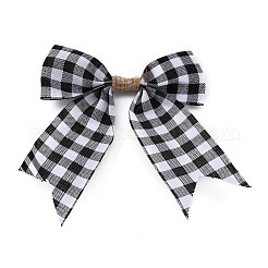 Accessori per ornamento con fiocco in lino motivo scozzese a tema natalizio&nbsp;AJEW-WH0235-41A