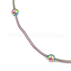 Collane a catena tonda in acciaio inossidabile 304 con placcatura ionica (ip)&nbsp;STAS-G244-88B-M