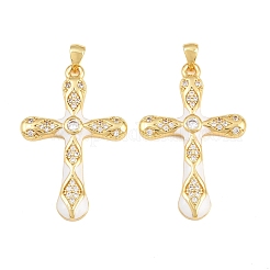 Pendentifs avec zircon cubiques à micro-pavés en laiton&nbsp;CU-CBAB3AD-11G