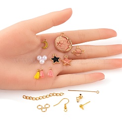 Colgantes de aleación de luna y estrella y planeta 16pcs&nbsp;DIY-FS0001-56
