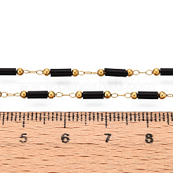 Catene a maglie a colonna con perline di semi fatte a mano&nbsp;CHS-T006-33G