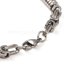 Bracelets à chaîne byzantine en acier inoxydable 201 résistant au ternissement&nbsp;BJEW-B078-72P