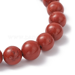 2 bracciale con 2 perline di diaspro rosso naturale&nbsp;BJEW-JB12200