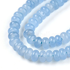 Gefärbt natürlichen weißen Jade Perlen Stränge&nbsp;G-T139-57A-05