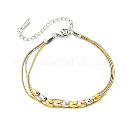 Bracelets multibrins en acier inoxydable 304&nbsp;BJEW-G733-02M