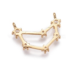 Colgante micropavé cubic zirconia de latón&nbsp;ZIRC-F099-20G-03