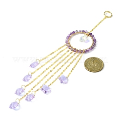 Décorations pendentif étoile en verre&nbsp;HJEW-JM01113-05
