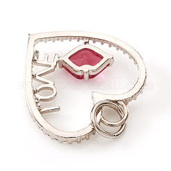 Pendentifs avec zircon cubiques à micro-pavés en laiton&nbsp;KK-I672-12